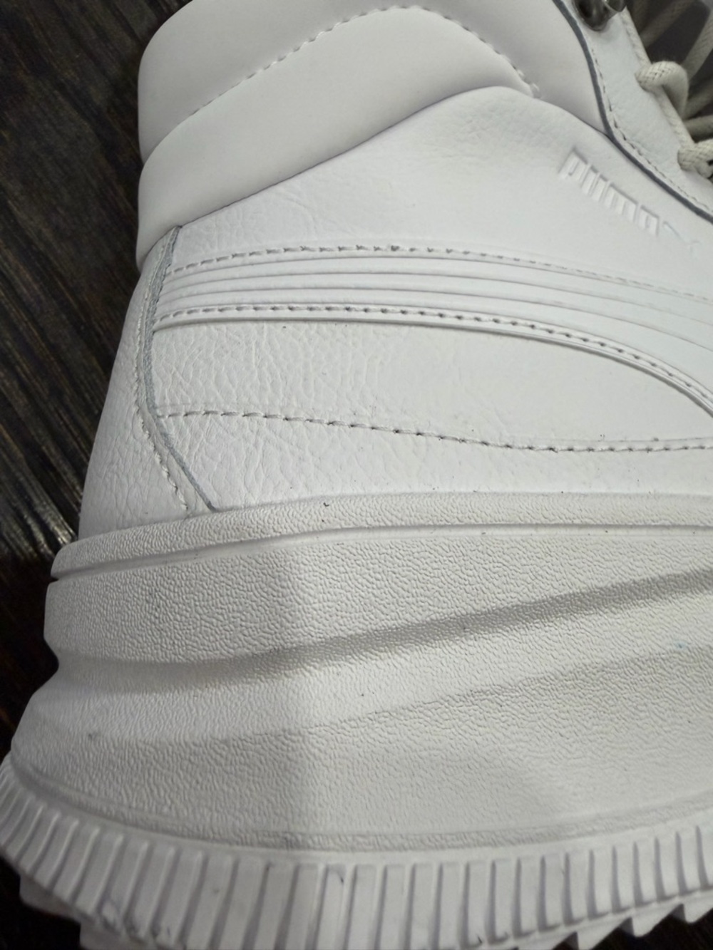 PUMA Mayra Lace Up High Top Womens Off White Sneakers Casual Shoes size 10.5 - Picture 2 of 10